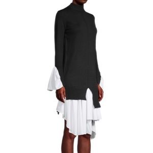 Avant Irregular Asymmetry Sweater Dress (Splicing Knit)